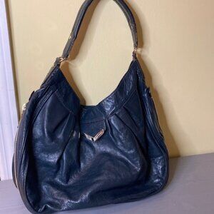 Vintage Rebecca Minkoff blue leather hobo